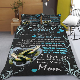Ocean Sea Turtle Daughter Duvet Cover Set, Queen