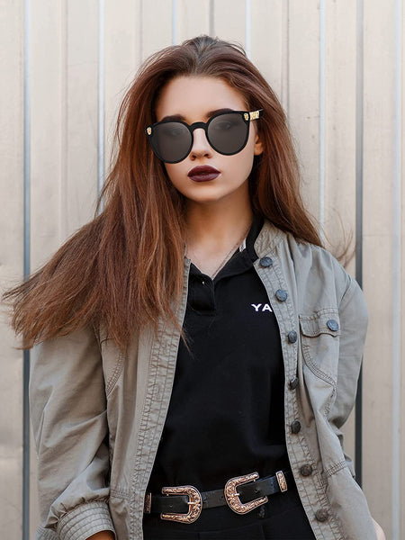 2 Pair Cat Eye Rimless Skull Design Sunglasses