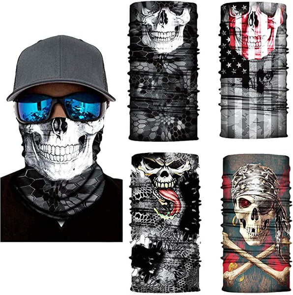 4 Pack Multifunctional Skull Face Mask