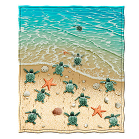 Baby Turtles Soft Plush Fleece Throw Blanket