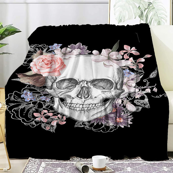 Skull Microfiber Throw Blanket 50"X40"