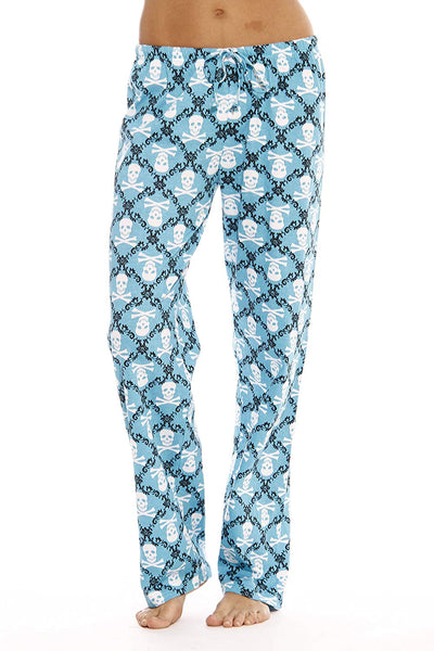 Skull Cotton Jersey Knit Women Pajama Pants/Sleepwear