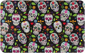 Sugar Skull Non Slip Floor Mat 19.5 X 31.5 IN