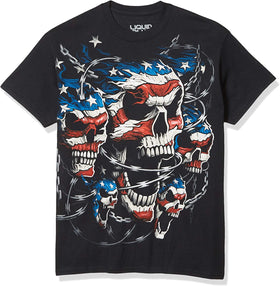 Men's Patriotic Skulls T-Shirt
