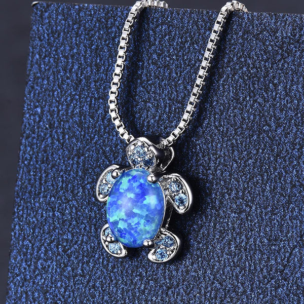 Opal Turtle Necklace