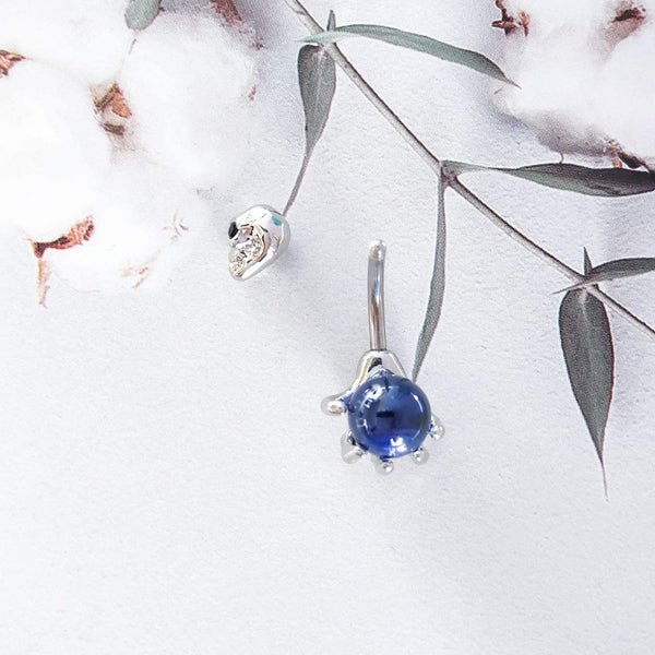 Surgical Steel Skull Navel Belly Button Ring