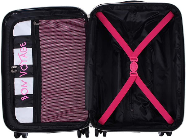 Sugar Skull 20 Inch Carry On - Expandable (ABS + PC) Hardside Luggage