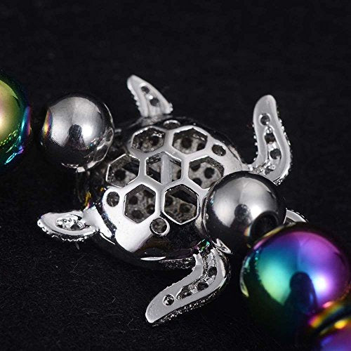 Sea Turtle Rainbow Hematite Bracelet
