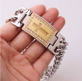 Stainless Steel Cross Design Bracelet - Free Shipping