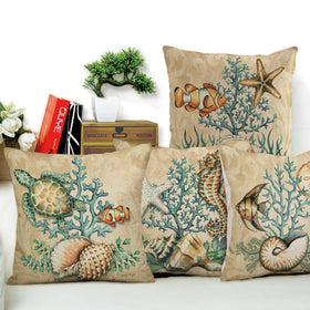 Ocean Style Decorative Cushion Cover 4PC Set