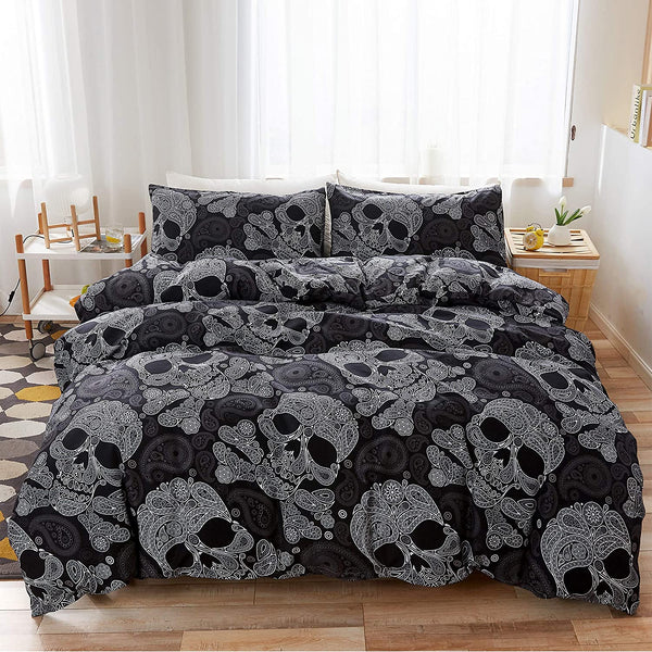 Paisley Skull Duvet Cover Set