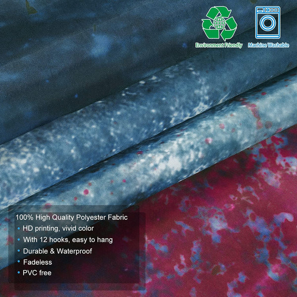 Horror Bloody Skull Shower Curtain with 12 Hooks