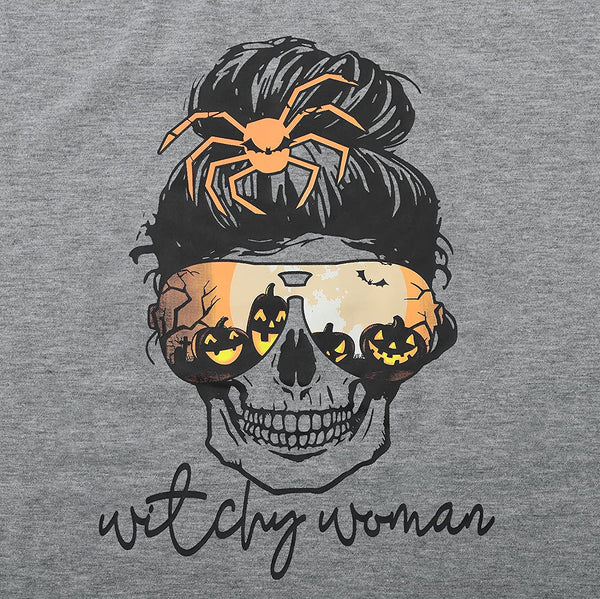 Witchy Woman Skull Tshirt