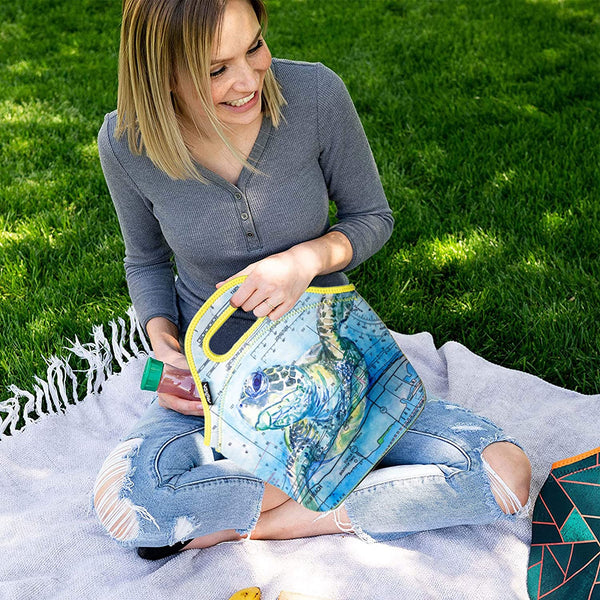 Sea Turtle Reusable Insulated Neoprene Lunch Bag