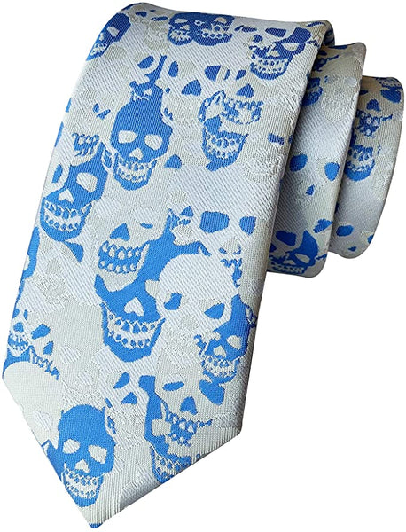 Men Skull Skeleton Necktie