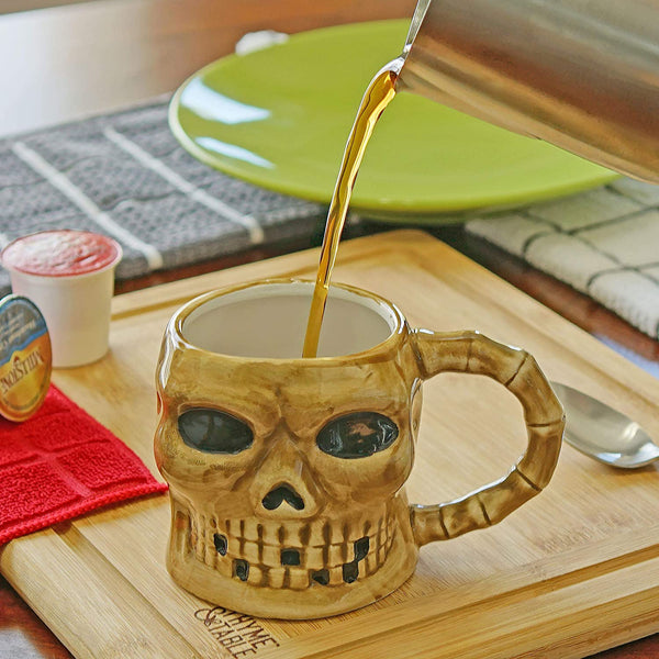 Large Skull Ceramic Coffee Mug