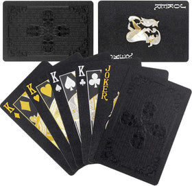 Black Skull Pattern Waterproof Playing Cards