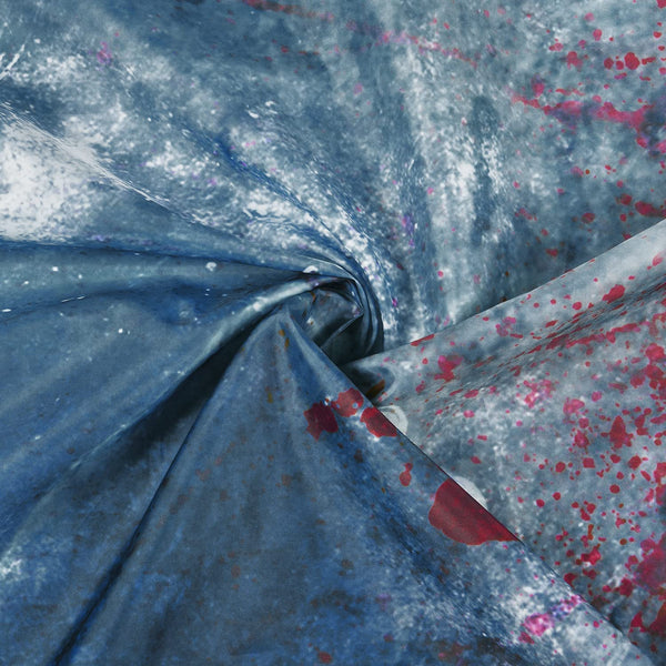 Horror Bloody Skull Shower Curtain with 12 Hooks