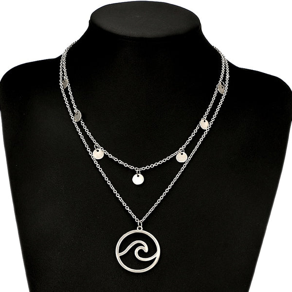 Ocean Wave Charm Necklace