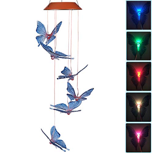LED Color Changing Solar Butterfly Wind Chime