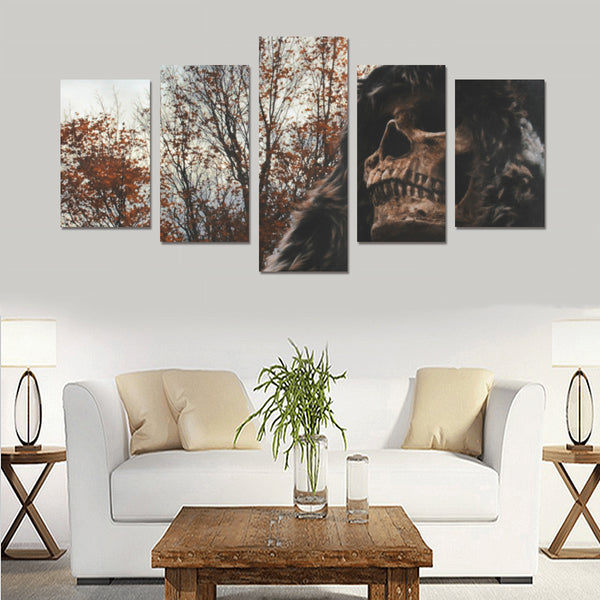 Skull Fall Canvas Wall Art Print