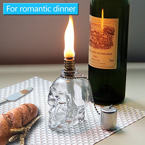 Skull Glass Decanter Lantern