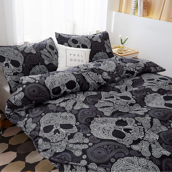 Paisley Skull Duvet Cover Set