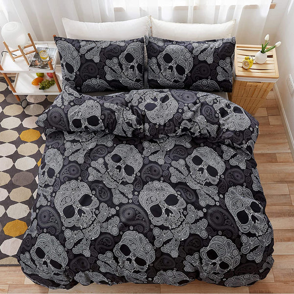 Paisley Skull Duvet Cover Set
