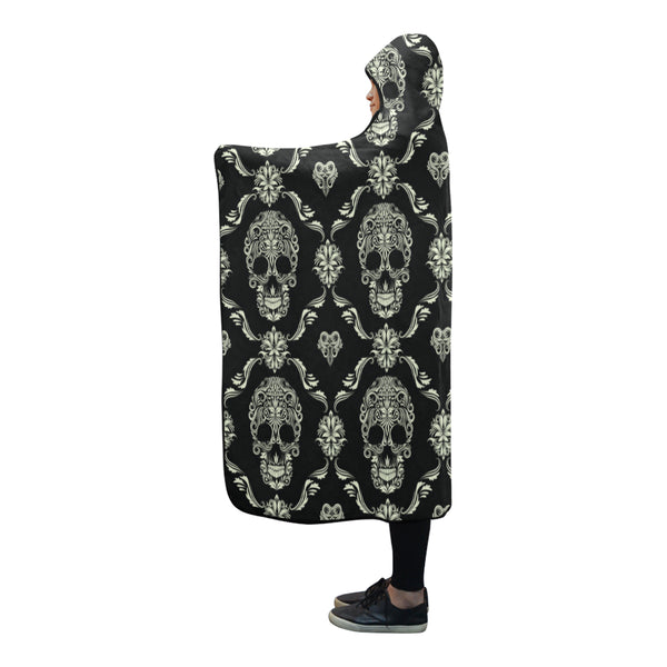 Sugar Skull Hooded Blanket 80"x60"