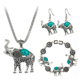 Bohemian Style Elephant Fashion Jewelry Set - Free Shipping!