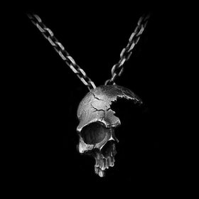 Half Face Skull Necklace