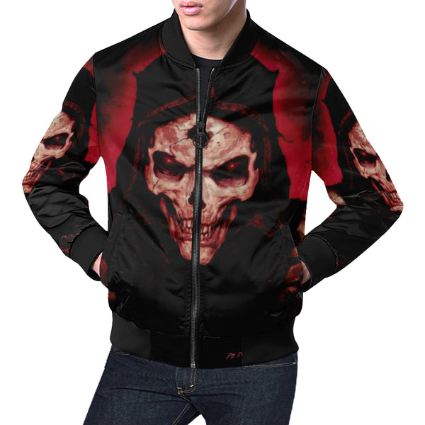 Raging Skull All Over Print Casual Jacket