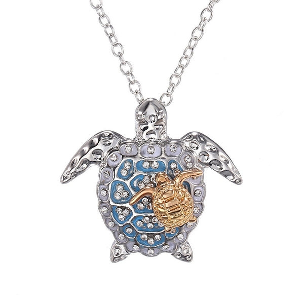 Sea Turtle Mother Child Jewelry Set