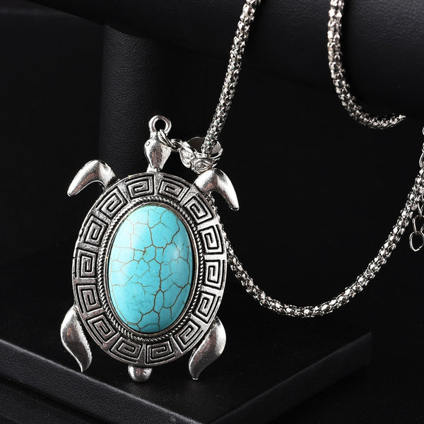 Lovely Fashion Turquoise Turtle Collar Chain Pendant Necklace - Free, Just Pay Shipping!