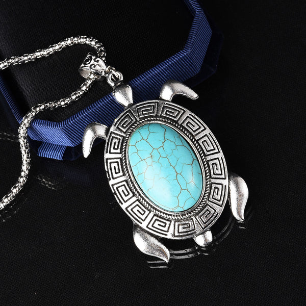 Lovely Fashion Turquoise Turtle Collar Chain Pendant Necklace - Free, Just Pay Shipping!