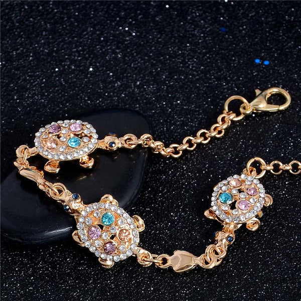18K Gold Plated Turtle Chain Bracelet - Free Shipping!