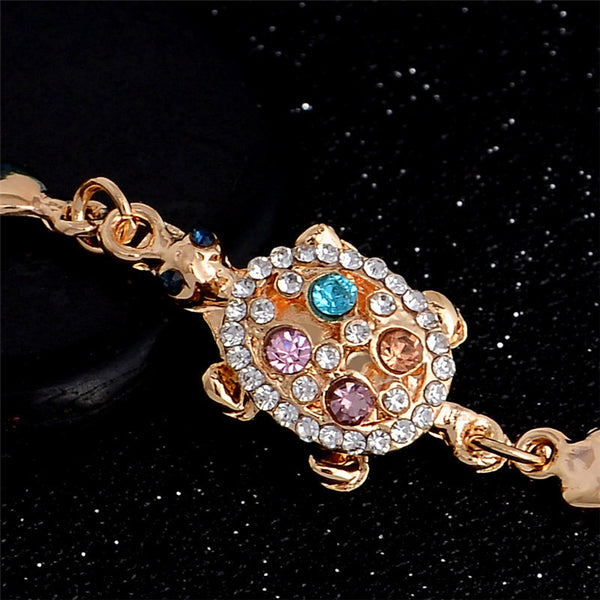 18K Gold Plated Turtle Chain Bracelet - Free Shipping!