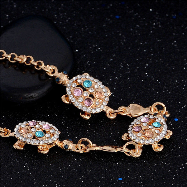 18K Gold Plated Turtle Chain Bracelet - Free Shipping!