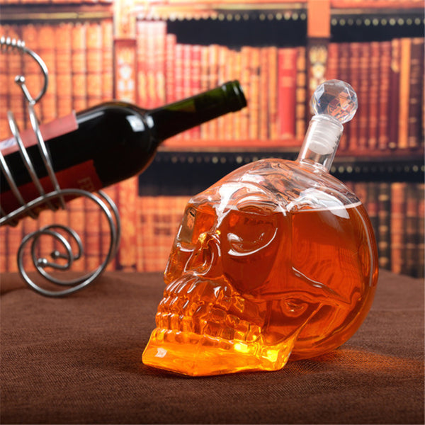 Skull Head Glass Bottle Decanter (350ml)
