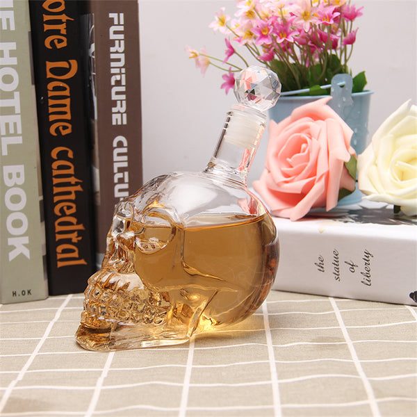 Skull Head Glass Bottle Decanter (350ml)
