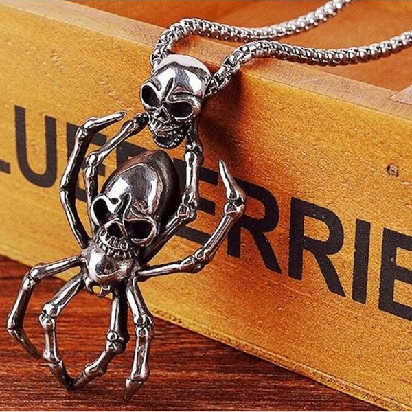 Skull Spider Necklace