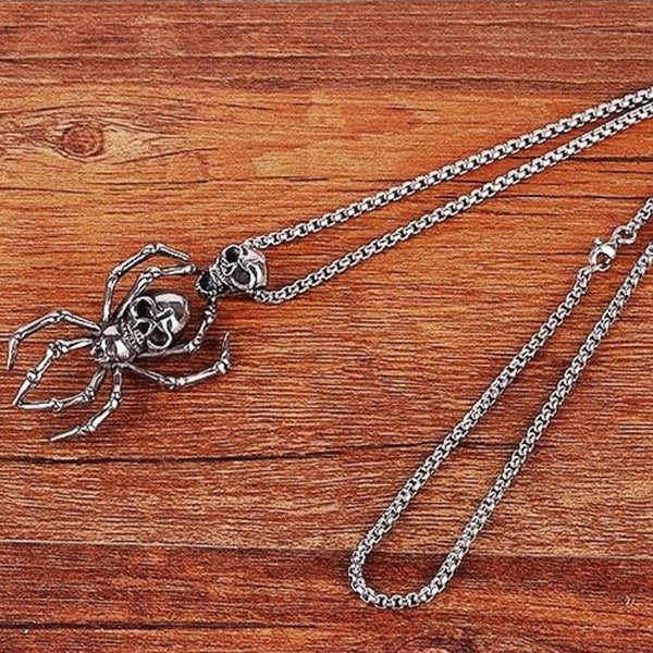 Skull Spider Necklace
