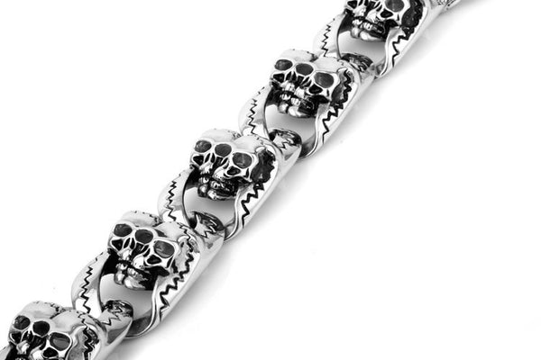 Double Skull Men Bracelet