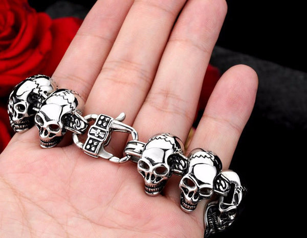 Stainless Steel Skull Bracelet