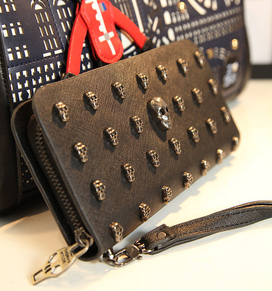 Skull Pattern Women Clutch Wallet