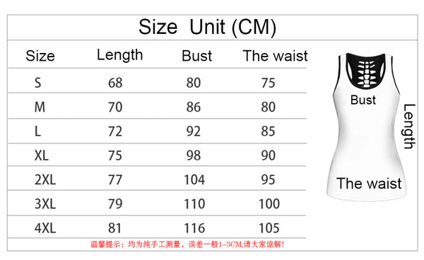 Women 3d Print Skulls Sleeveless Tops
