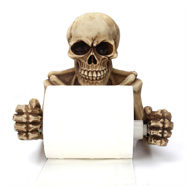 Skull Toilet Paper Holder Wall Mount