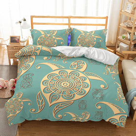 3D Bedding Sea Turtle Print Duvet Cover & Pillowcase Set