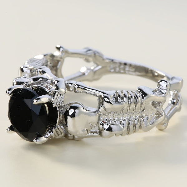 Vintage Skeleton Skull Gothic Statement Ring