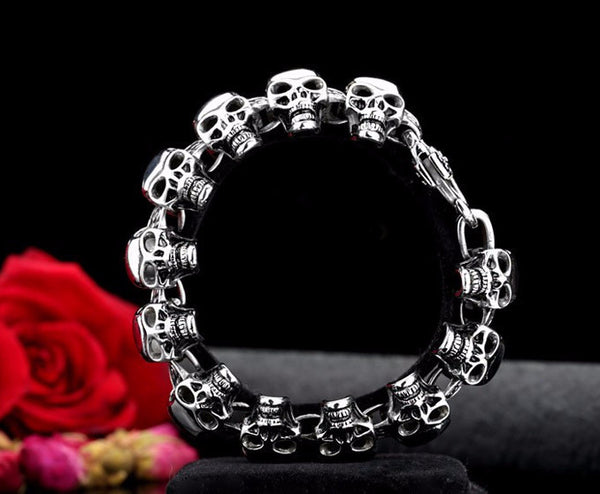 Stainless Steel Skull Bracelet